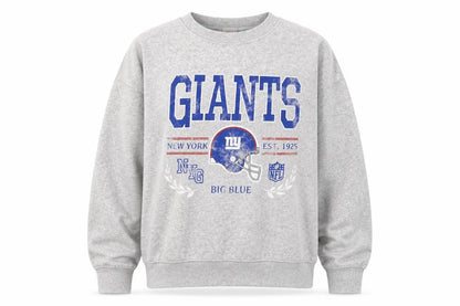 Front view of H&M Grey Giants Logo Sweatshirt, unisex m, casual