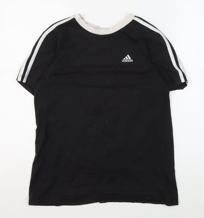 Womens UK Size XS adidas Black Basic T-Shirt