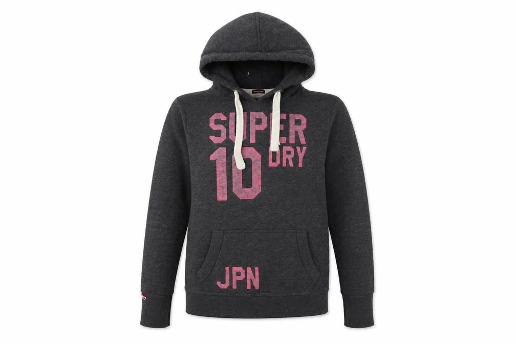 Womens UK Size M Superdry Grey Pullover Hoodie