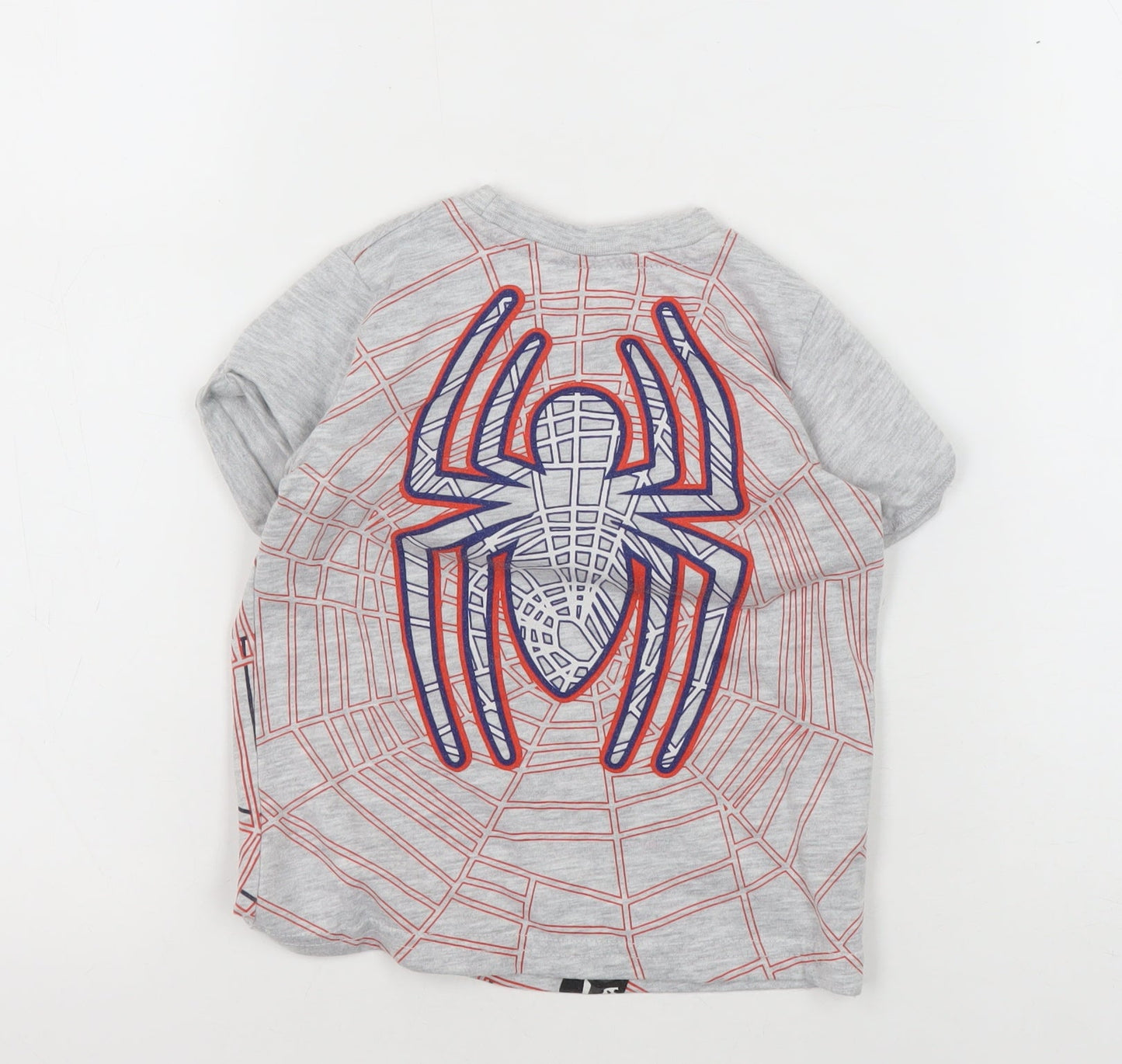 Marvel Spider-Man Boys Grey T-Shirt 2-3 Years Graphic Print