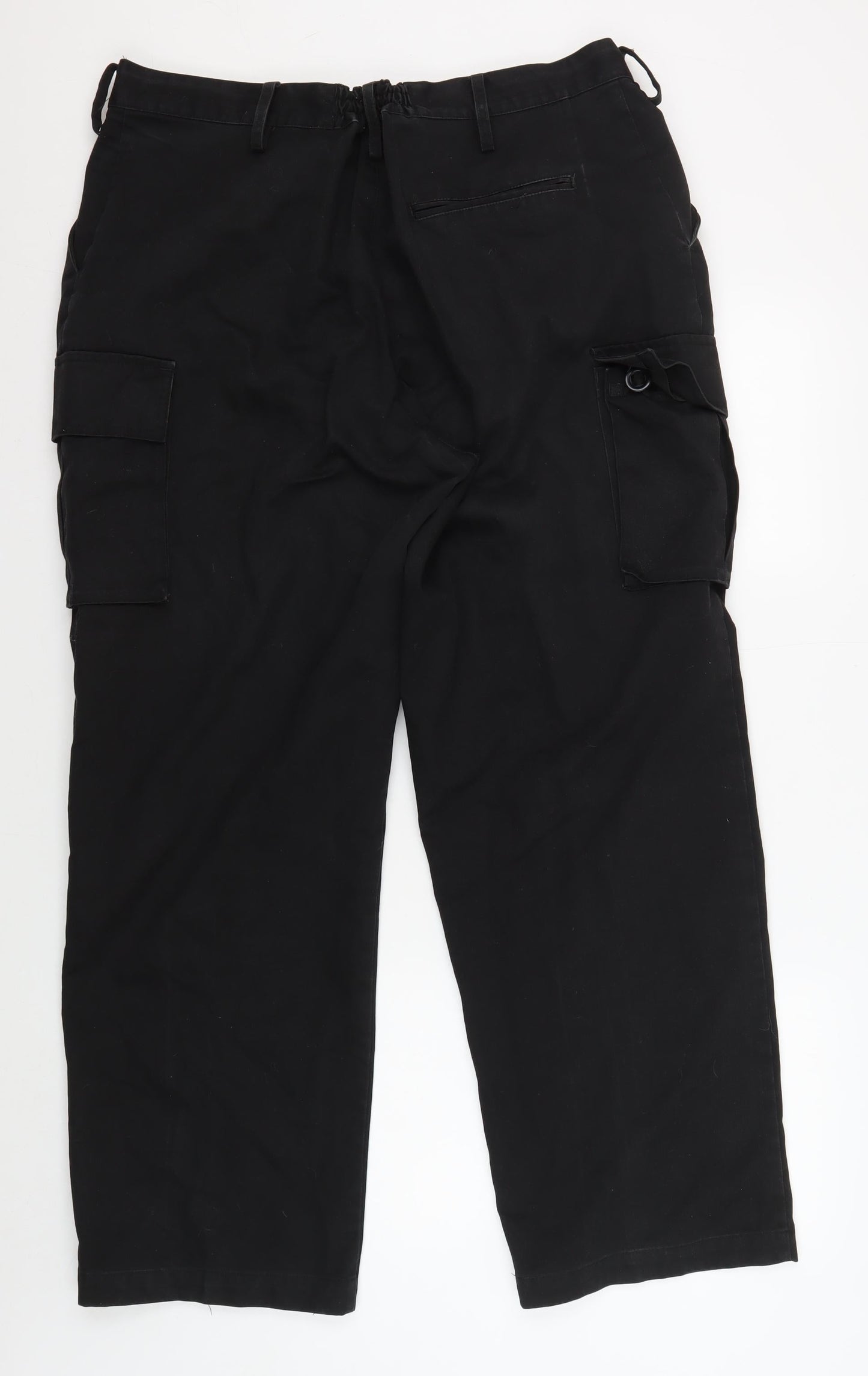 Gear Men's Black Cargo Trousers, Size L, Pockets