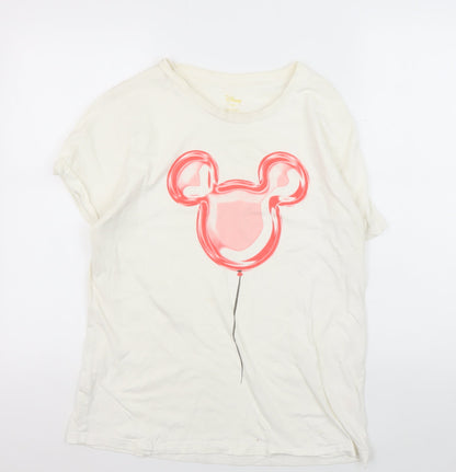 Unisex Adults UK Size L Disney White  T-Shirt