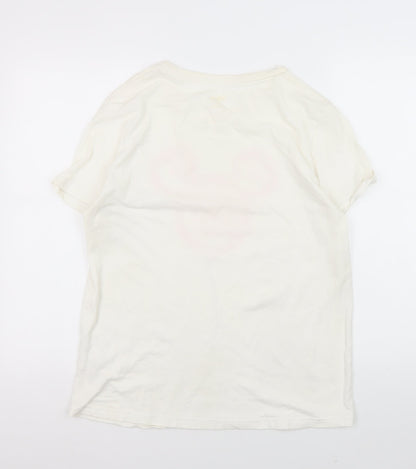 Unisex Adults UK Size L Disney White  T-Shirt