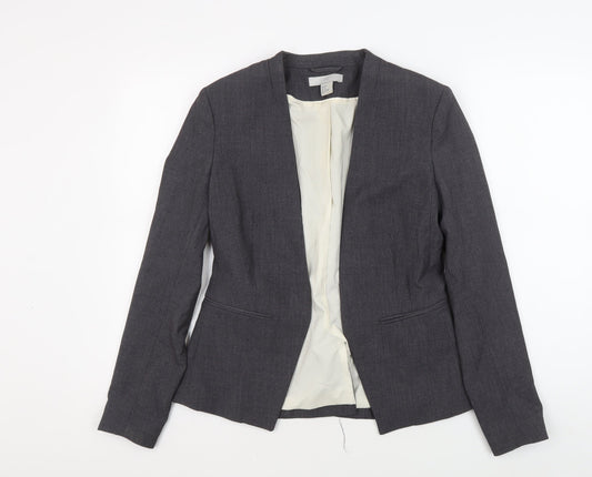 H&M Women's Grey Blazer, Size 10, Regular Fit