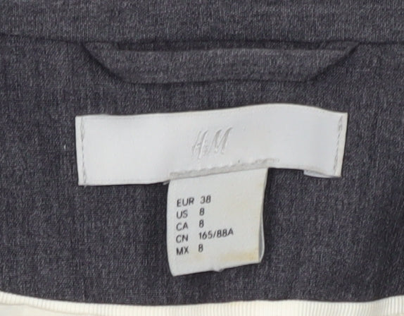 H&M Women's Grey Blazer, Size 10, Regular Fit