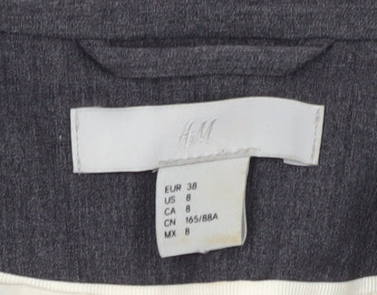 H&M Women's Grey Blazer, Size 10, Regular Fit