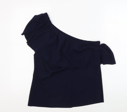 Womens UK Size 14 Warehouse Blue  Blouse