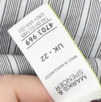 Womens UK Size 22 Marks and Spencer Grey Classic Button-Up