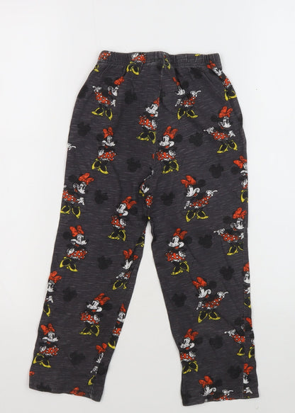 Disney Girls Black Minnie Mouse Pyjama Pants 5-6 Years