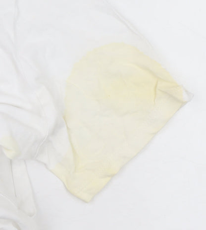 Nike Teens White Cotton T-Shirt, Size 12, Athletic Fit