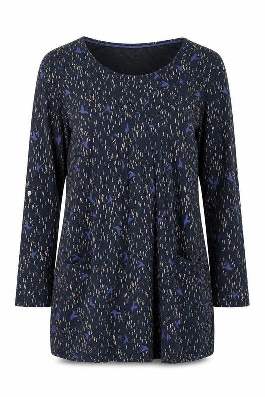 Womens UK Size 8 White Stuff Blue Tunic Blouse