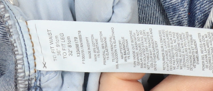 ASOS Women's Tapered Blue Jeans, L, Regular Fit, Denim