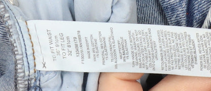 ASOS Women's Tapered Blue Jeans, L, Regular Fit, Denim