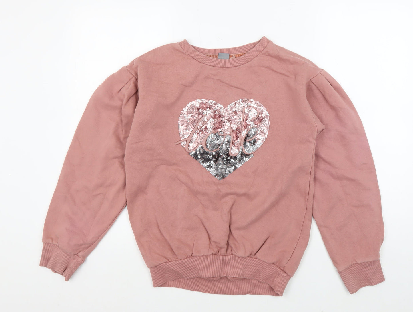 Next Girls Pink Sequin Pullover Sweatshirt - 14 Years