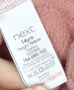 Next Girls Pink Sequin Pullover Sweatshirt - 14 Years
