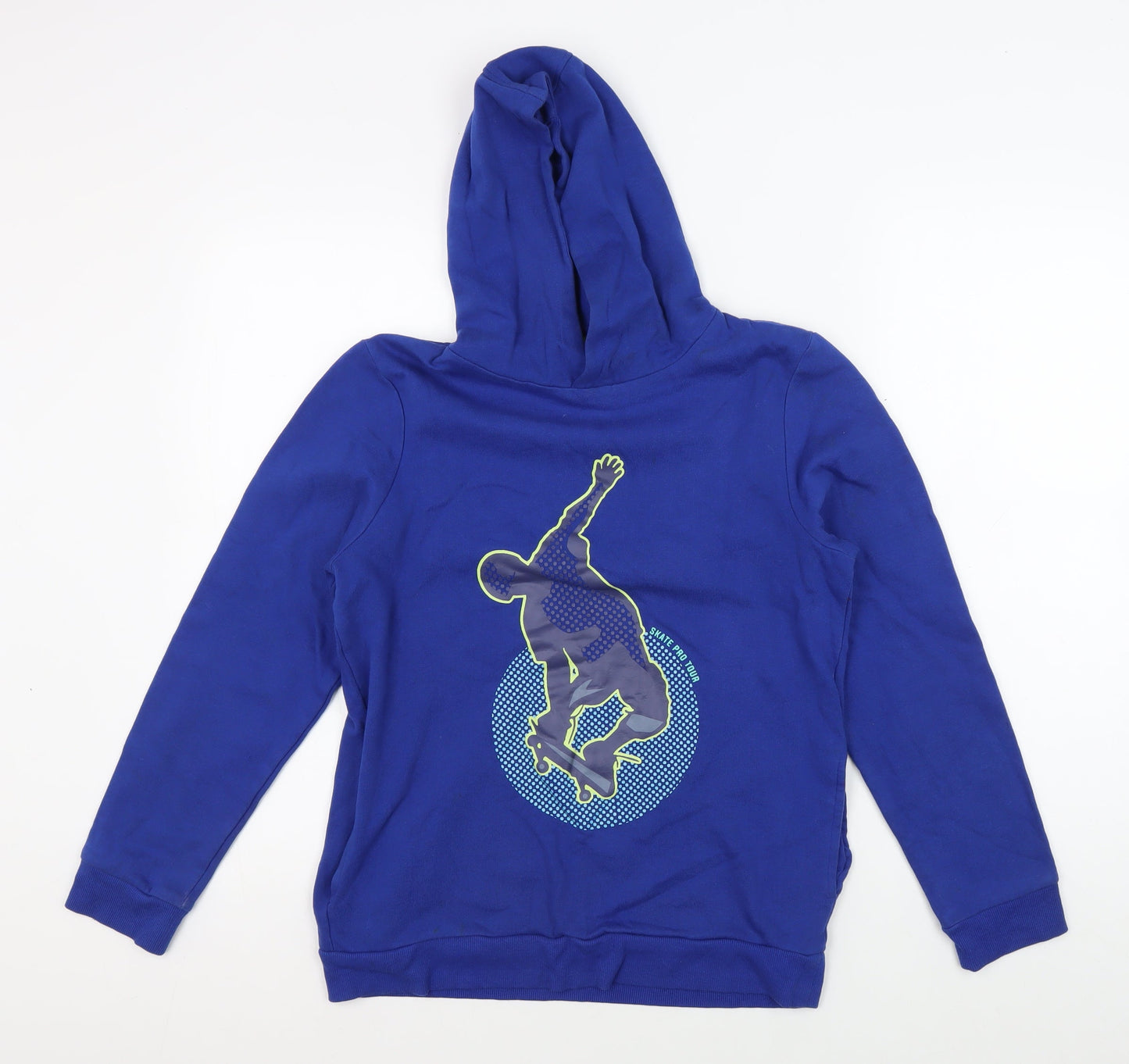 BlueZoo Boys' Blue Skateboarding Hoodie, 13-14 Years