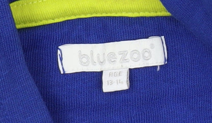 BlueZoo Boys' Blue Skateboarding Hoodie, 13-14 Years