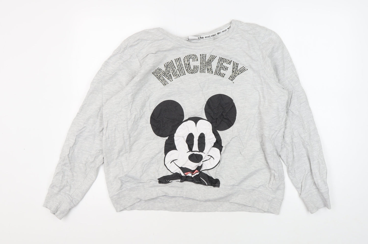 Womens UK Size 16 Disney Grey Pullover Sweatshirt