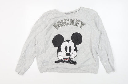 Womens UK Size 16 Disney Grey Pullover Sweatshirt