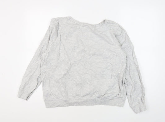 Womens UK Size 16 Disney Grey Pullover Sweatshirt
