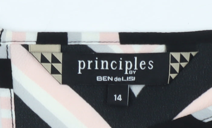 Principles Women's Multicoloured Geometric Blouse - Size 14