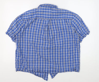 Colin Montgomerie Men's Blue Check Shirt L