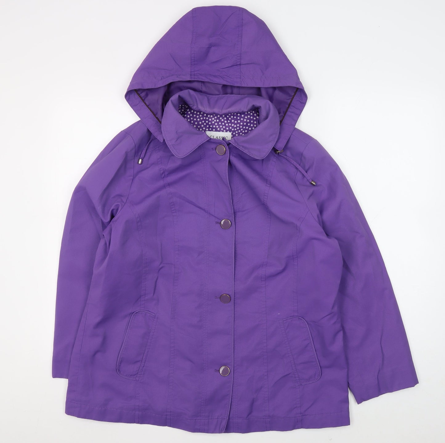 Womens UK Size 14 Marks and Spencer Purple Rain Coat