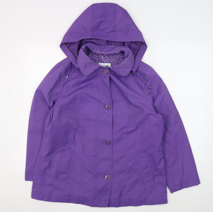 Womens UK Size 14 Marks and Spencer Purple Rain Coat