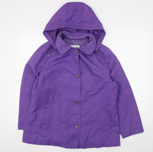 Womens UK Size 14 Marks and Spencer Purple Rain Coat
