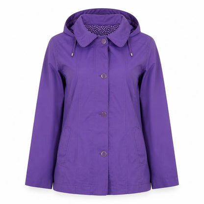 Marks & Spencer Women's Purple Hooded Rain Coat Size 14
