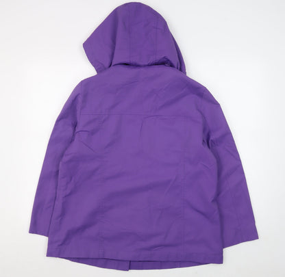 Womens UK Size 14 Marks and Spencer Purple Rain Coat