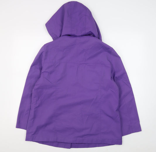 Womens UK Size 14 Marks and Spencer Purple Rain Coat