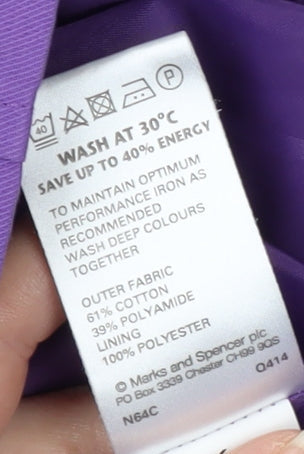 Womens UK Size 14 Marks and Spencer Purple Rain Coat