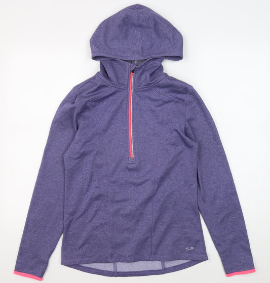 Champion Women's Purple 1/4 Zip Hoodie