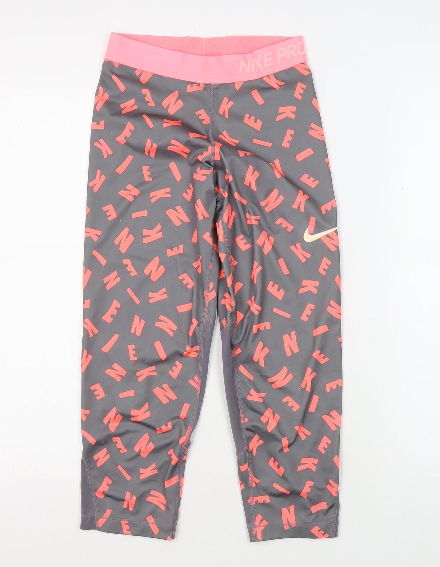 Nike Teens Multicoloured XL Cropped Letter Leggings
