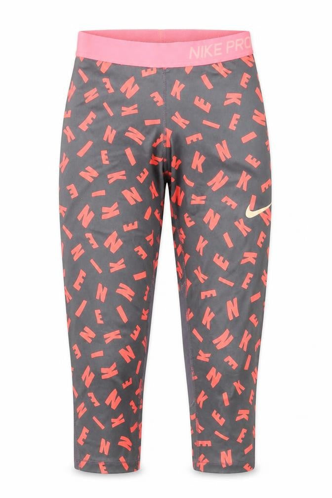 Front view of Nike Teens Multicoloured XL Cropped Letter Leggings