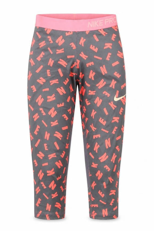Front view of Nike Teens Multicoloured XL Cropped Letter Leggings
