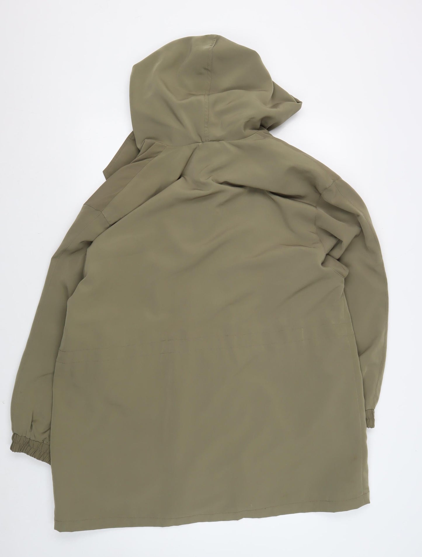 New Fast Women's Green Hooded Rain Coat Size 14