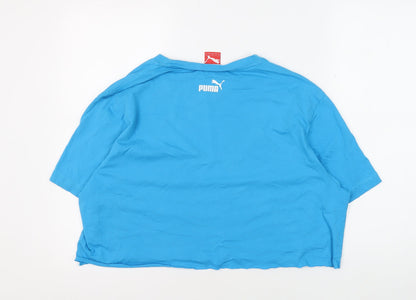 Puma Unisex Blue XL Basic T-Shirt, Breathable, Sports