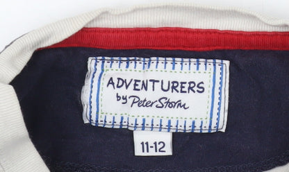 Adventurers Girls Multicoloured Striped Jersey T-Shirt 11-12 Years