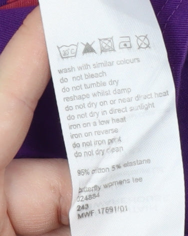 Mountain Warehouse Women's Purple T-Shirt Size 6