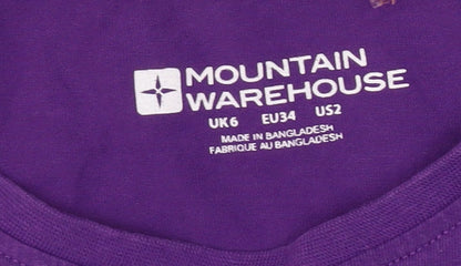 Mountain Warehouse Women's Purple T-Shirt Size 6