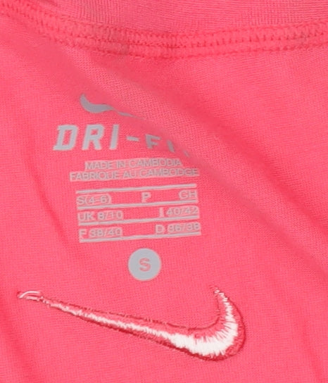 Nike Women's Pink Graphic Yoga T-Shirt Size S
