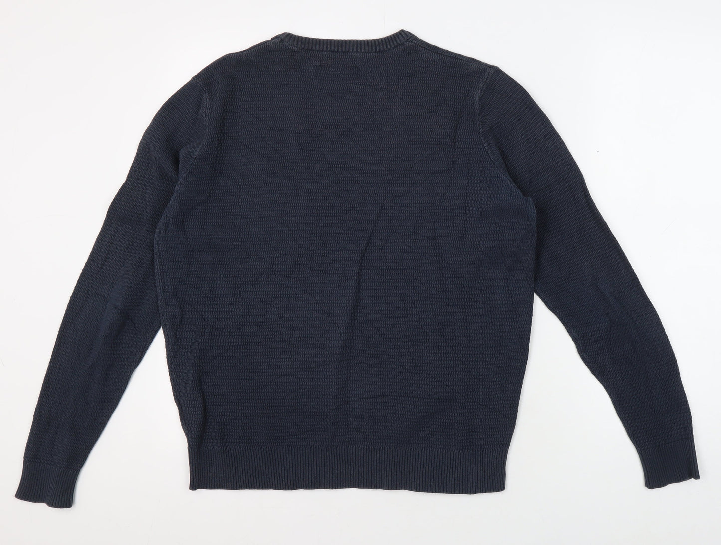 Farah Men's Blue Crew Neck Pullover M