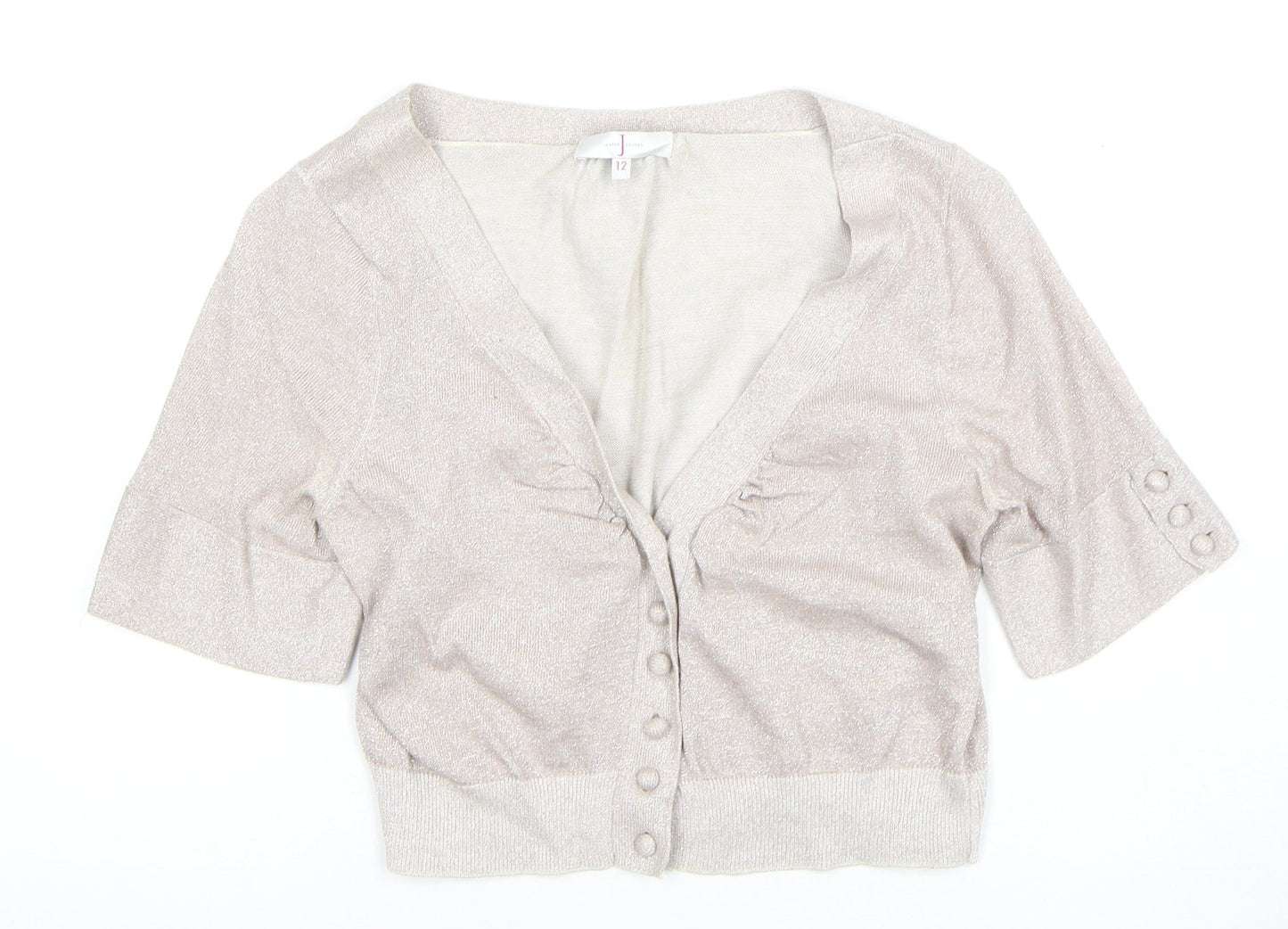 Womens UK Size 12 Jasper Conran Ivory Cardigan Jumper
