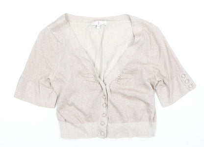 Womens UK Size 12 Jasper Conran Ivory Cardigan Jumper