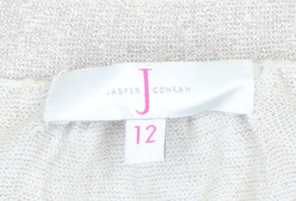 Womens UK Size 12 Jasper Conran Ivory Cardigan Jumper