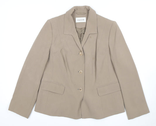 Eastex Beige Women's Suit Jacket Size 12 Regular