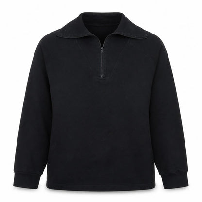 Front view of Trespass Black unisex l full zip sweatshirt