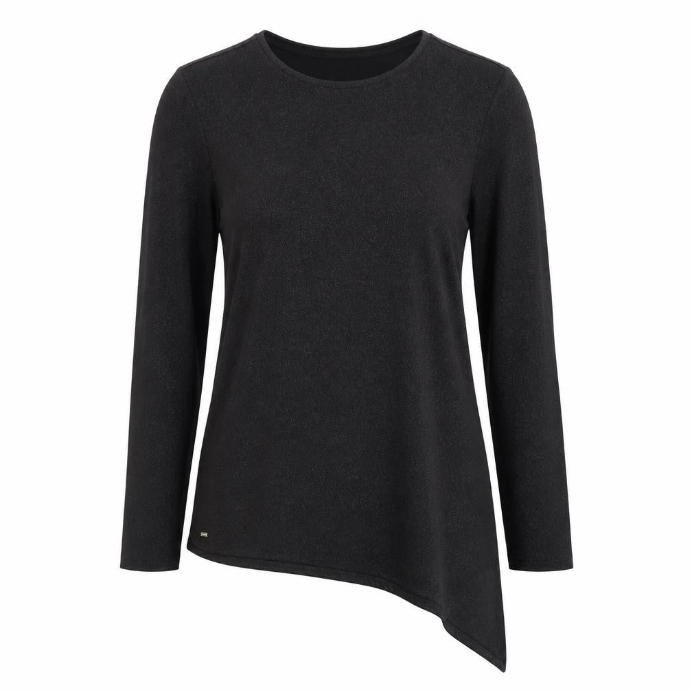Womens UK Size 8 Ted Baker Black Asymmetrical T-Shirt